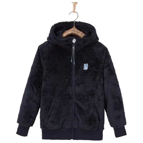 Namuk - Kid's Panda High-Loft Fleecejacke - Fleecejacke Gr 104/110 schwarz/blau