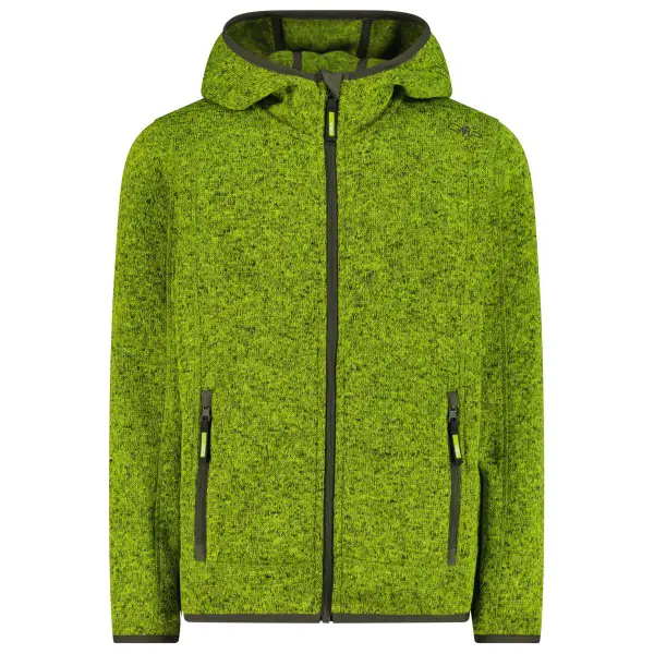 CMP - Boy's Jacket Fix Hood Jacquard Knitted - Fleecejacke Gr 116 oliv