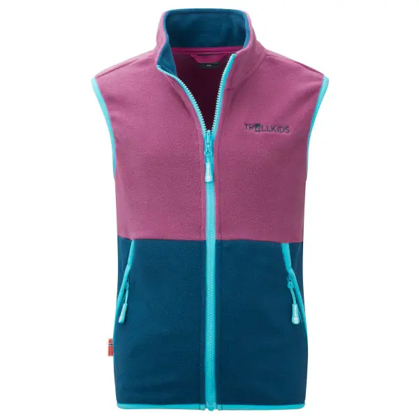 Trollkids - Kid's Kjerag Vest - Fleeceweste Gr 92 blau/lila