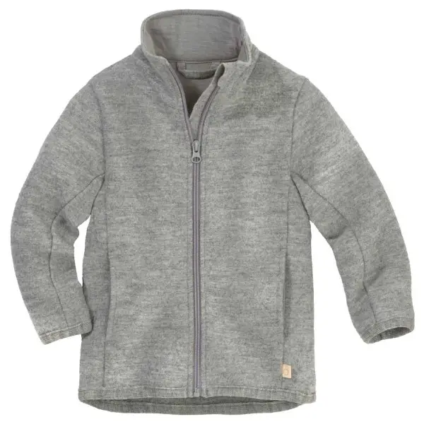 disana - Kid's Zipper-Jacke - Merinojacke Gr 110/116 grau