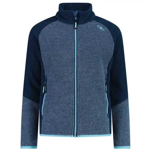 CMP - Girl's Jacket Jacquard Knitted Stripes - Fleecejacke Gr 98 blau