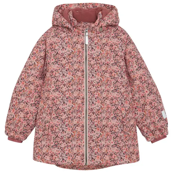 Minymo - Kid's Long Snow Jacket AOP - Winterjacke Gr 92 rosa