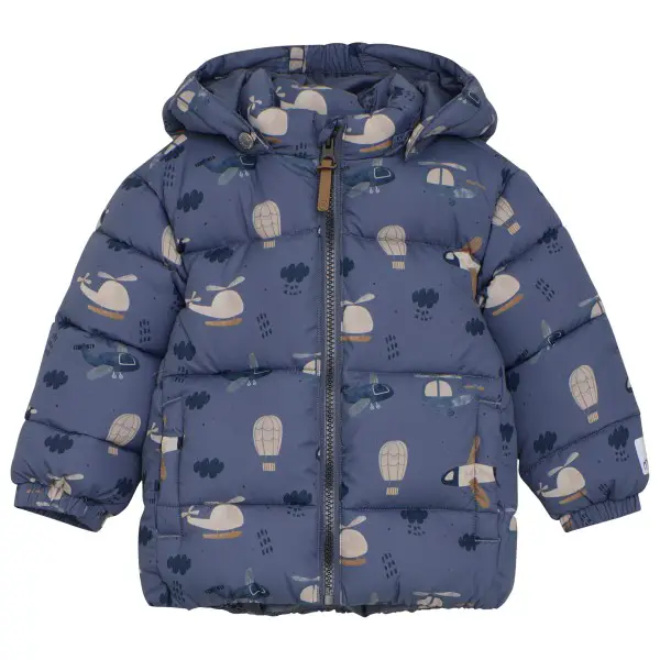 Minymo - Kid's Quilted Jacket AOP - Winterjacke Gr 74 blau