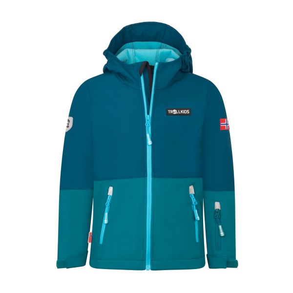 Trollkids - Kid's Skjorta Jacket - Softshelljacke Gr 152 blau/türkis