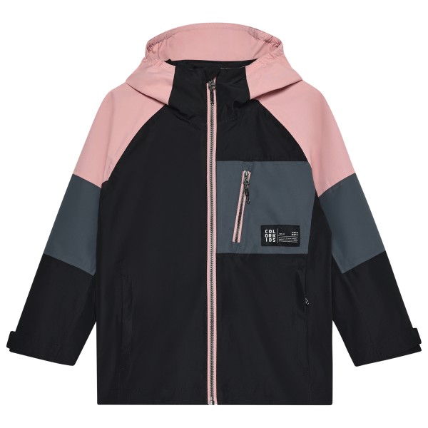 Color Kids - Kid's Junior Jacket Colorblock - Regenjacke Gr 104 schwarz