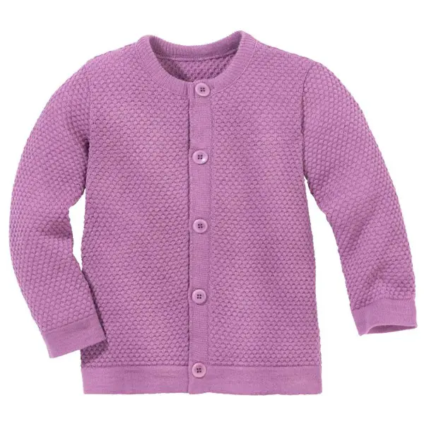 disana - Wabenstrick Jacke - Merinojacke Gr 122/128 rosa/lila