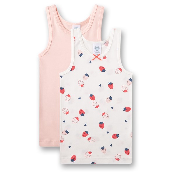 Sanetta - Kid's Doppelpack Top 337373 - Top Gr 128 weiß/rosa