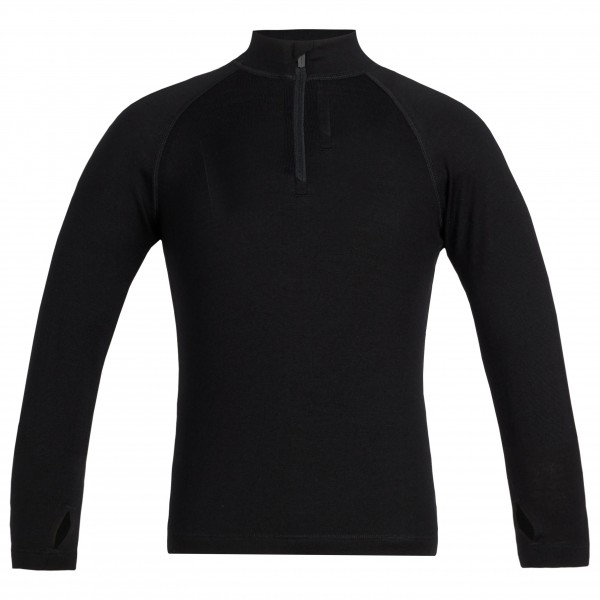 Icebreaker - Kids 260 Tech L/S Half Zip - Merinounterwäsche Gr 98 schwarz