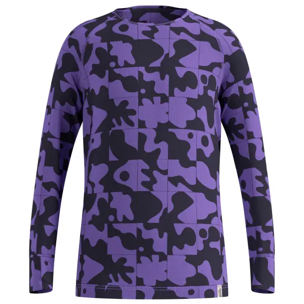 Odlo - Kid's BL Top Crew Neck L/S Active Warm Graphic - Kunstfaserunterwäsche Gr 80 lila/blau