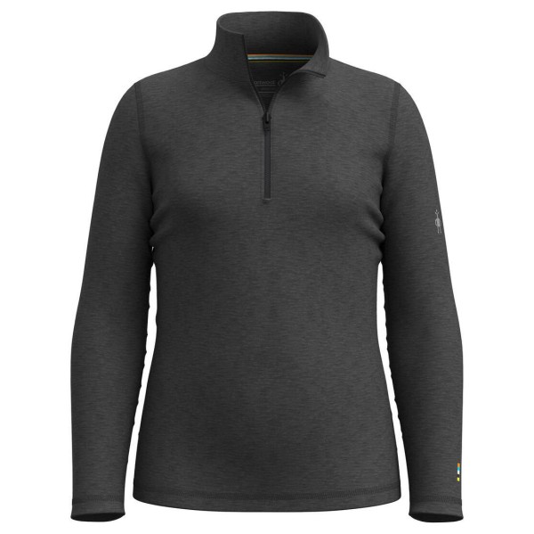 Smartwool - Kid's Classic Thermal Merino BL 1/4 Zip Boxed - Merinolongsleeve Gr S grau/schwarz