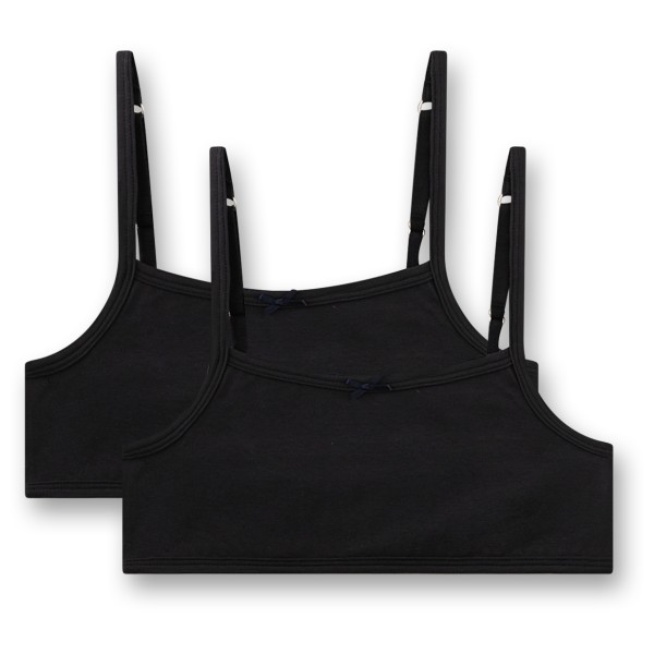 Sanetta - Kid's Doppelpack Bustier 349462 - Alltagsunterwäsche Gr 128 schwarz