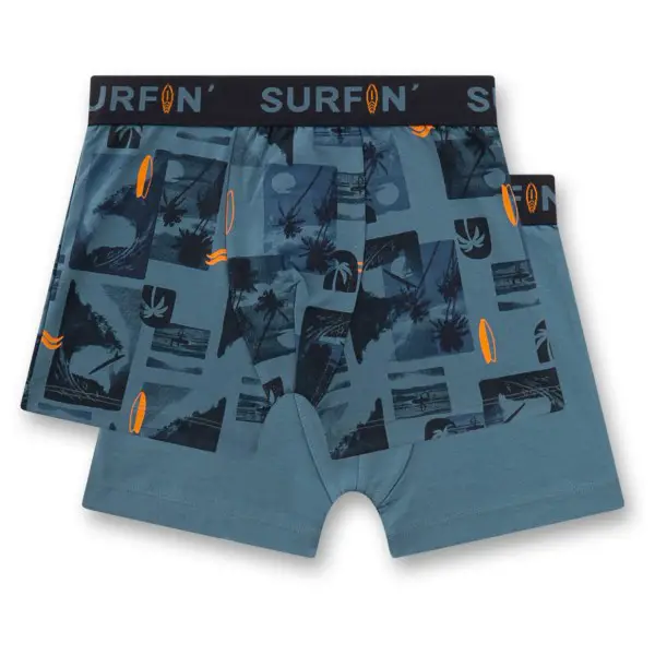 Sanetta - Kid's Doppelpack Shorts 349379 - Unterhose Gr 128 blau