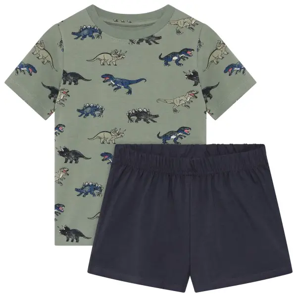 Minymo - Kid's T-Shirt+Short Set AOP 134358 - Overall Gr 92 blau