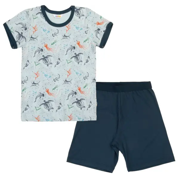 Joha - Boy's Summer Pyjamas - Alltagsunterwäsche Gr 90 grau/blau