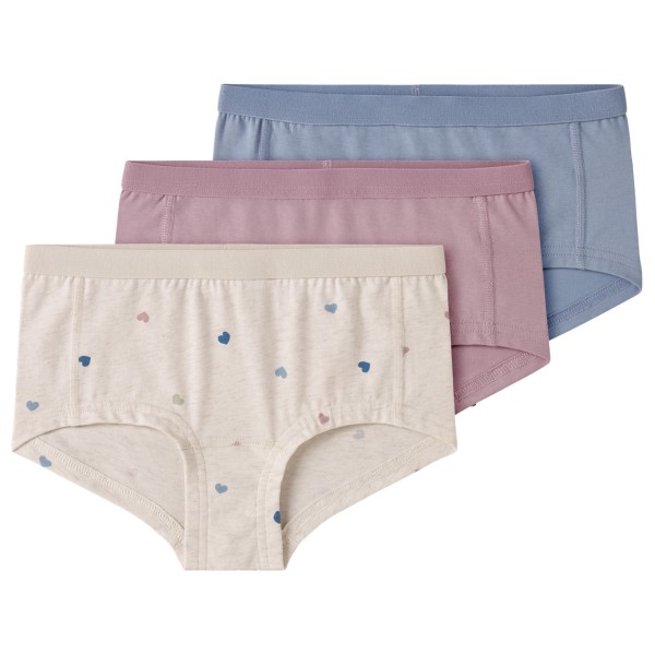 Name it - Kid's NKFHipster Peyote Hearts 3-Pack - Unterhose Gr 116 beige