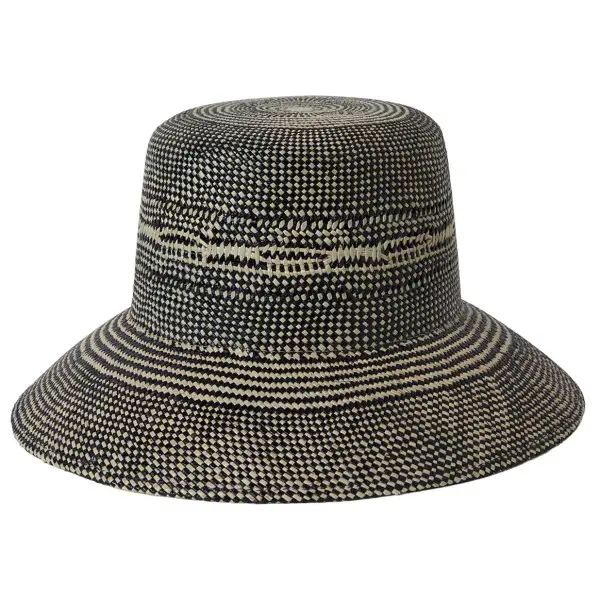 Brixton - Women's Lopez Panama Straw Bucket Hat - Hut Gr S - 56 cm grau