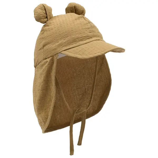 Mikk-Line - Kid's Summercap Long Neck 3D - Cap Gr 53 cm - 4-6 Years braun/beige