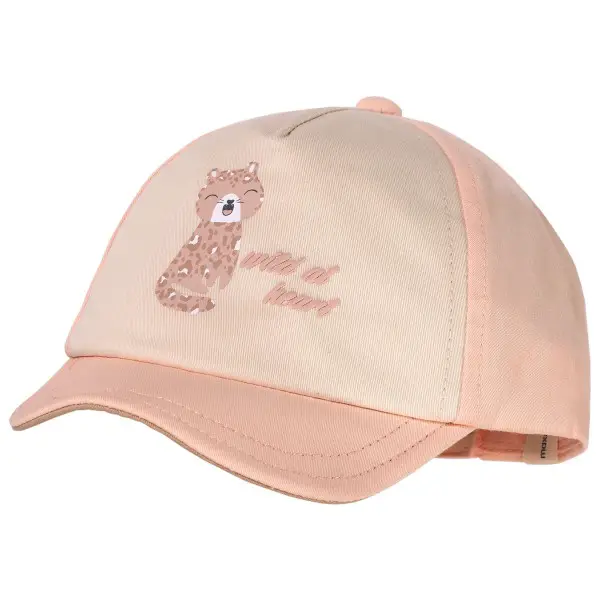 maximo - Baby Girl's Cap Wild Cat Flexdach Klettverschluß - Cap Gr 47-49 cm beige