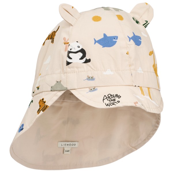 LIEWOOD - Kid's Gorm Reversible Sun Hat with Ears - Cap Gr 41-43 cm - 0-3 Months beige