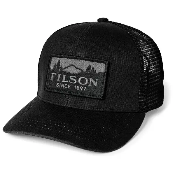 Filson - Scenic Waxed Logger Mesh Cap - Cap Gr One Size schwarz