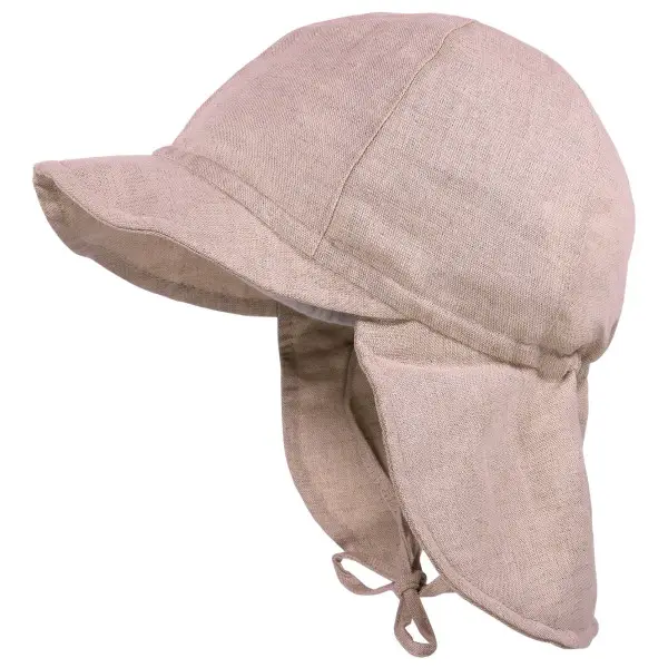 maximo - Baby Boy's Schildmütze Nackenschutz + Bindeband - Cap Gr 49 cm rosa