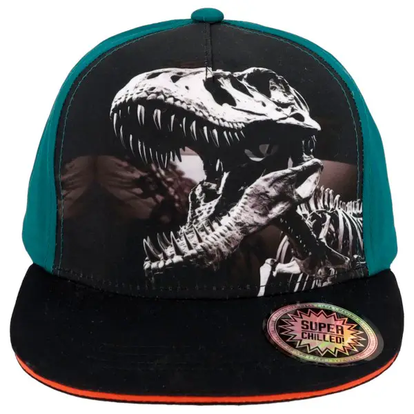 maximo - Boy's Cap Dinosaurier Snap-Back Verschluss - Cap Gr 51-53 cm schwarz
