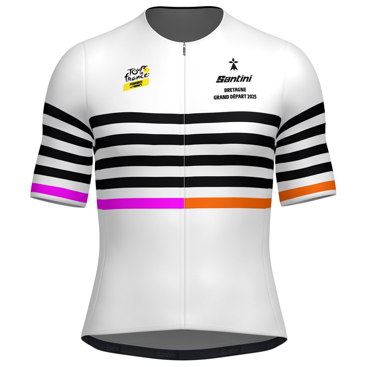 TOUR DE FRANCE Bretagne 2025 Kurzarmtrikot, für Herren, Größe L, Rennrad Trikot,