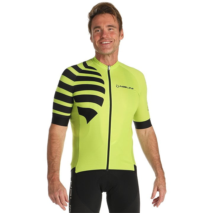 NALINI Stripes Kurzarmtrikot, für Herren, Größe L, Radtrikot,