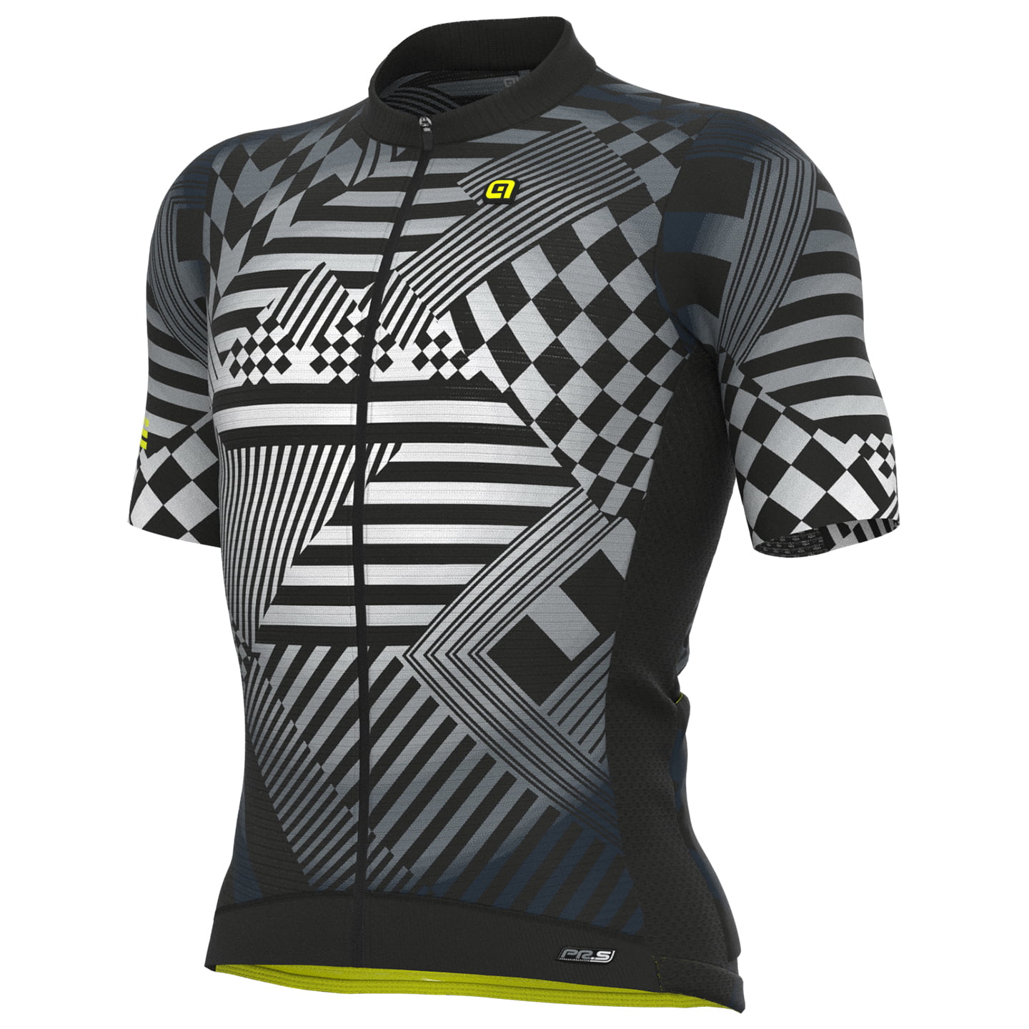 ALÉ Checker Kurzarmtrikot, für Herren, Größe 2XL, Fahrradtrikot,
