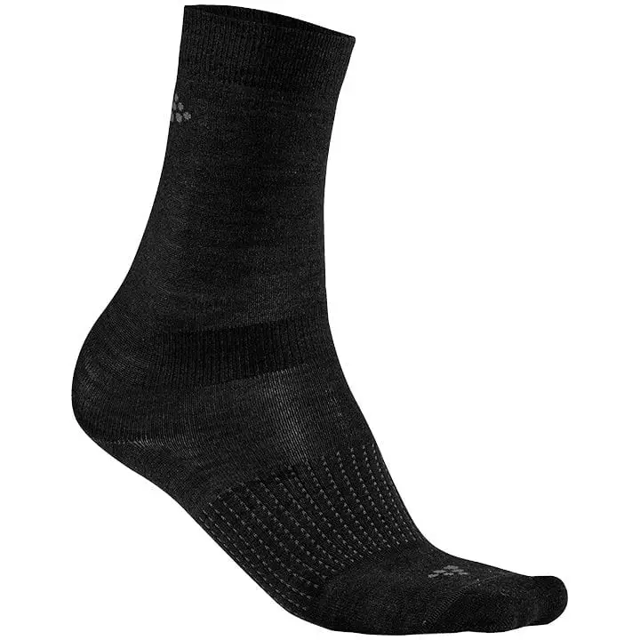 CRAFT Wool Liner 2er Pack Winterradsocken, für Herren, Größe XL, Radlersocken,