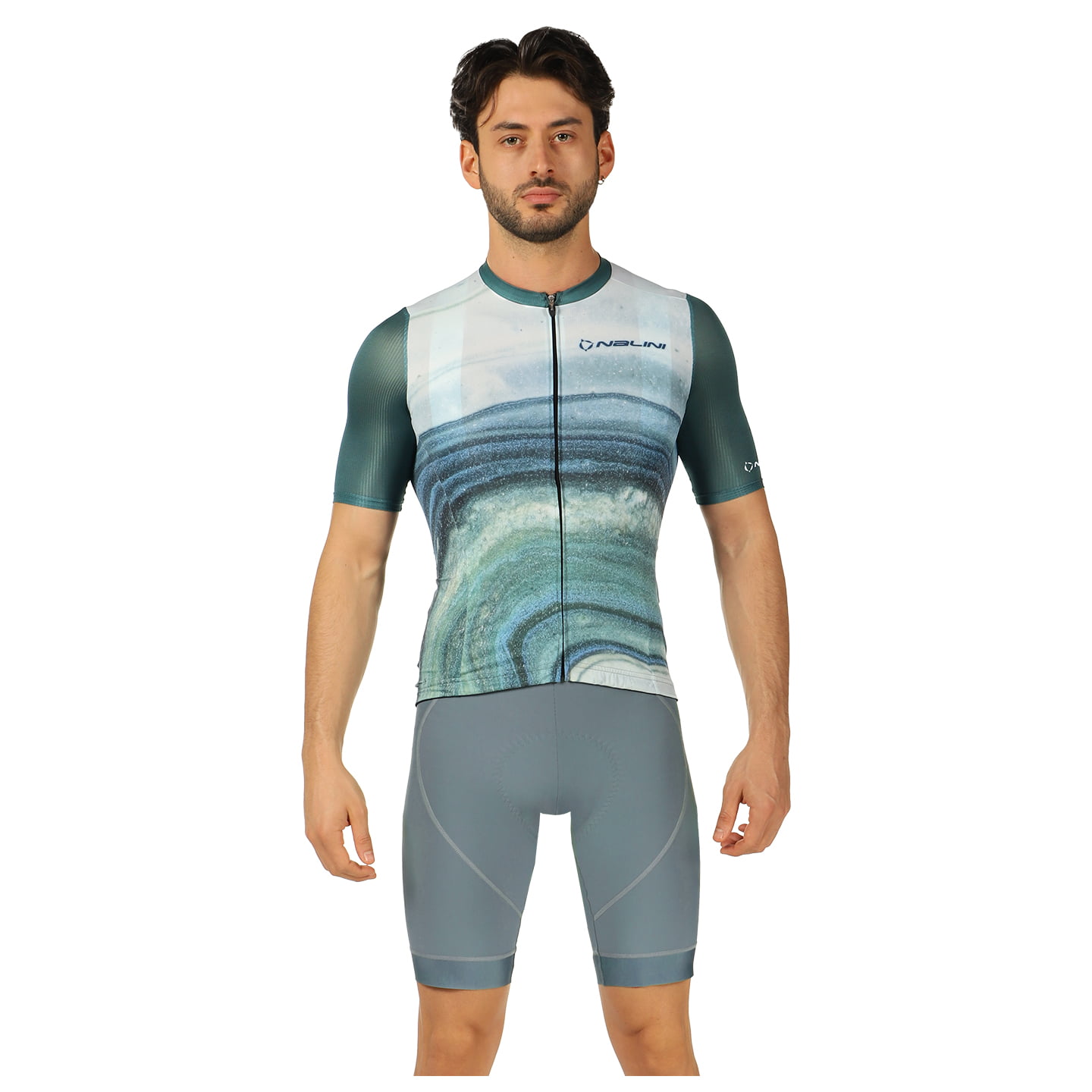 Set (Radtrikot + Radhose) NALINI Marble Set (2 Teile), für Herren