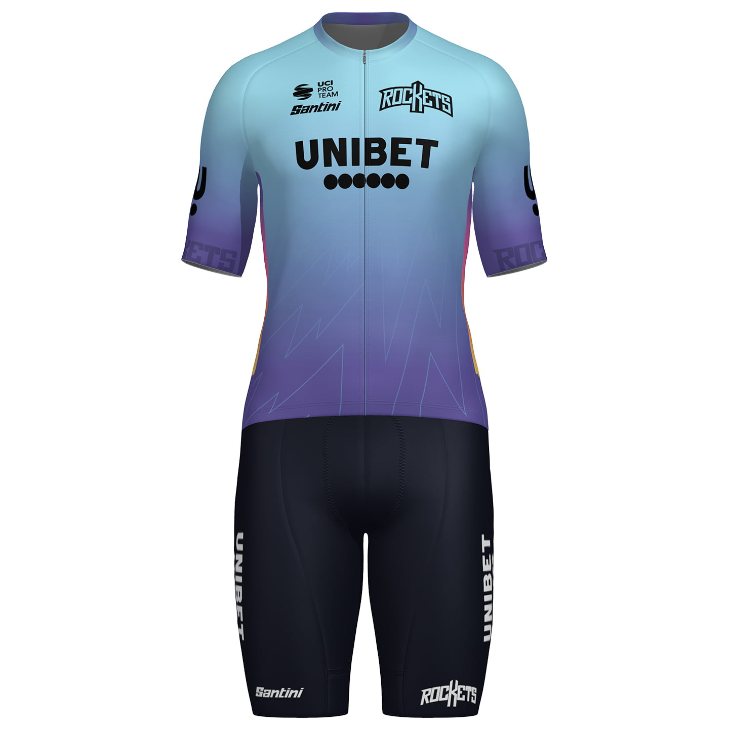 Set (Radtrikot + Radhose) UNIBET TIETEMA ROCKETS 2025 Set (2 Teile), für Herren,