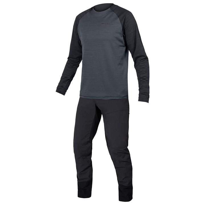 Set (Radtrikot + Radhose) ENDURA Singletrack Fleece Set (2 Teile), für
