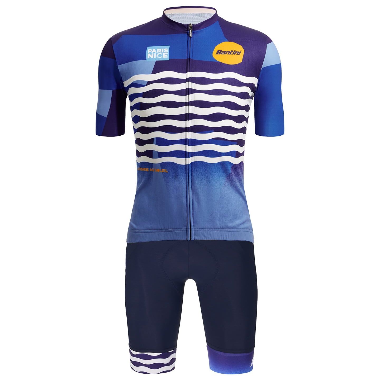 Set (Radtrikot + Radhose) SANTINI Paris-Nice 2023 Set (2 Teile), für Herren,