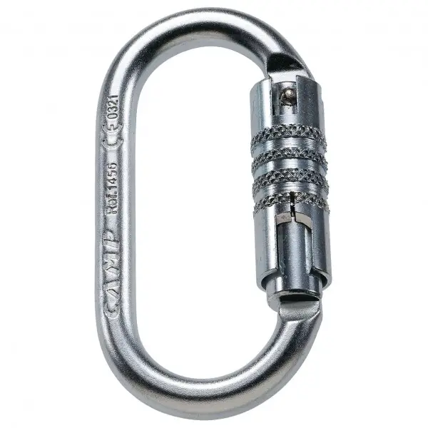 C.A.M.P. - Oval Pro 3Lock - Stahlkarabiner grau
