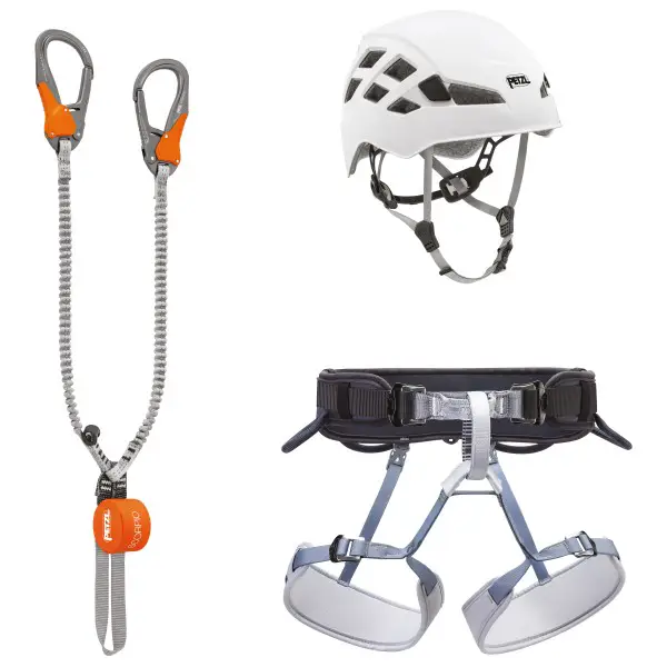 Petzl - Kit Via Ferrata Eashook - Klettersteigset Gr Harness: 76-107 cm - Helmet: 53-61 cm grau