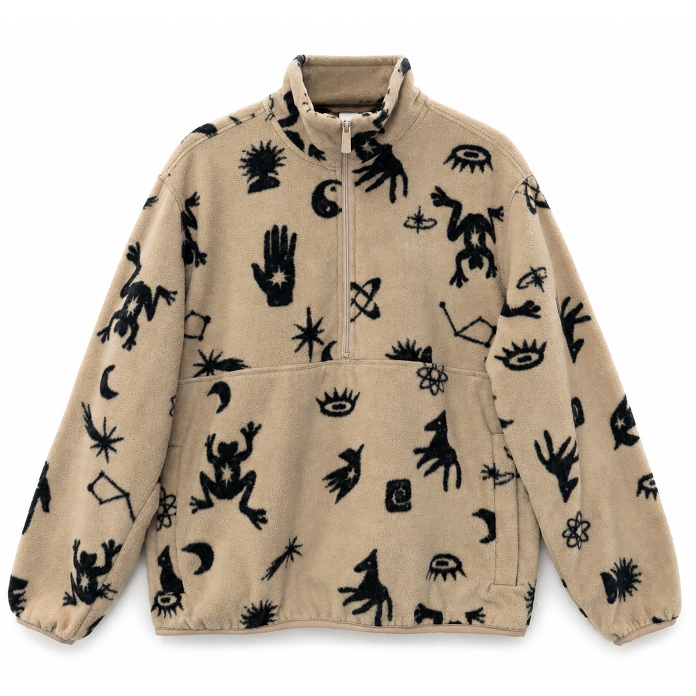 Mazine Herren Printed Fleece Half-Zip Pullover