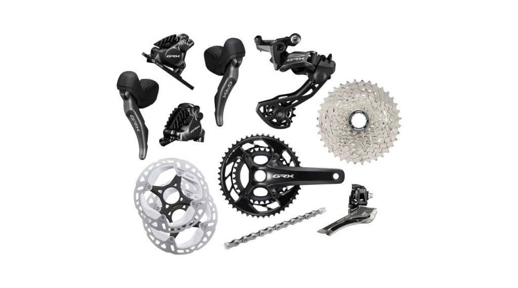Shimano GRX RX820 Komplettgruppe 2x12-fach 48/31 Zähne - 170mm 11-36 Zähne 160/160mm (BULK)