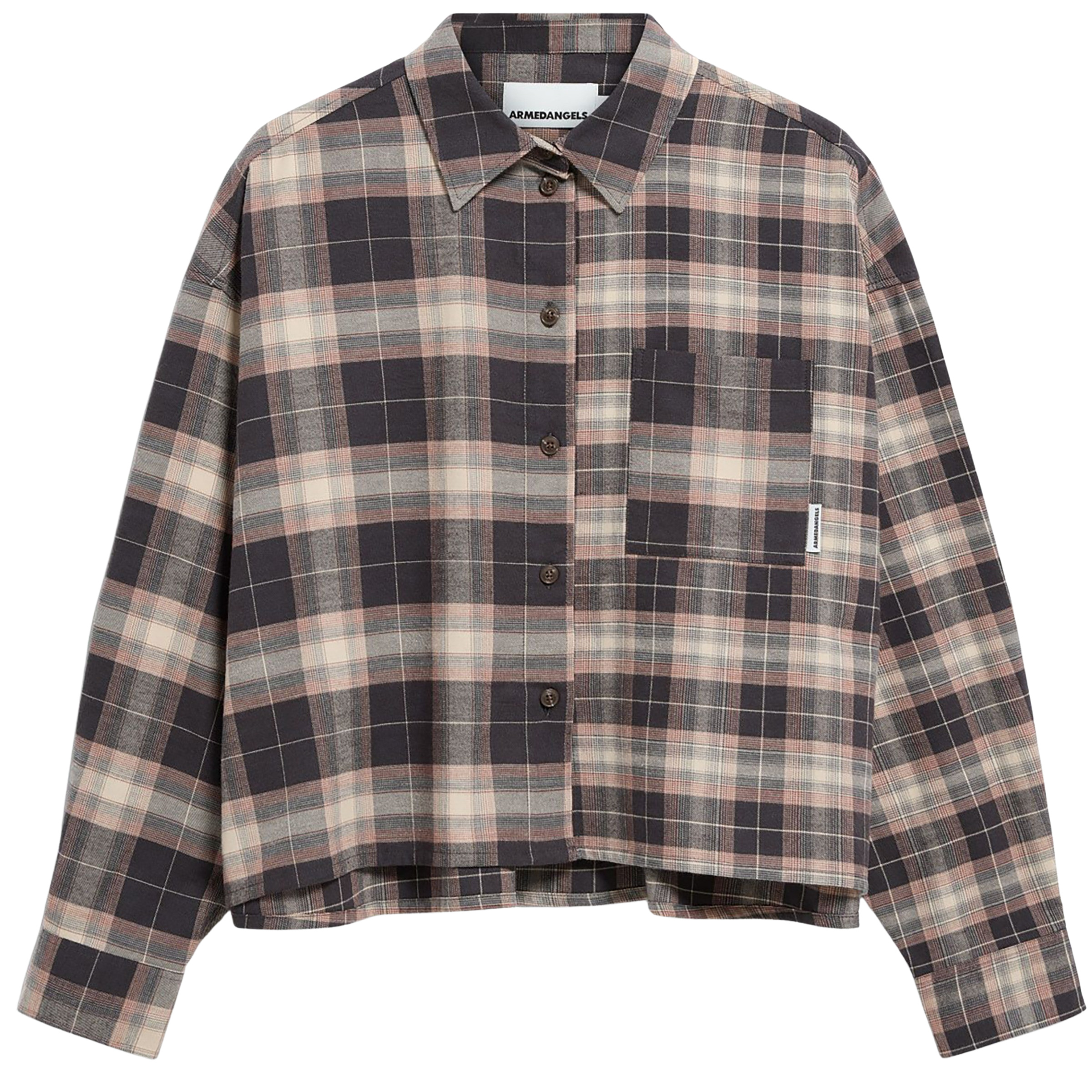 Armedangels Damen Nalaani Patched Check Bluse