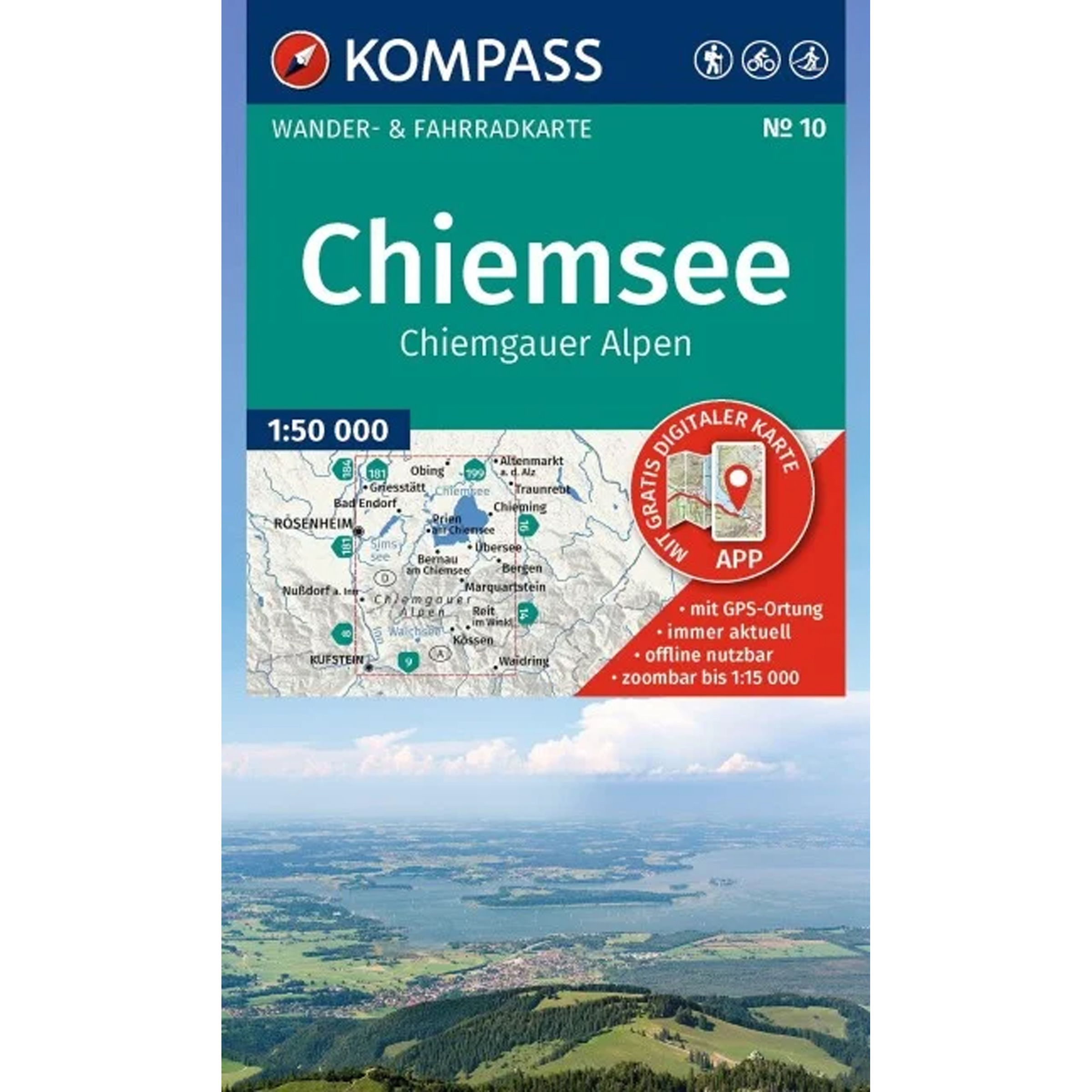 Kompass Verlag WK 10 Chiemsee, Chiemgauer Alpen