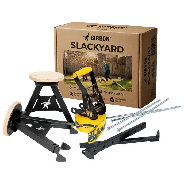 Gibbon Slacklines - Slackyard - Slackline Gr One Size schwarz/gelb