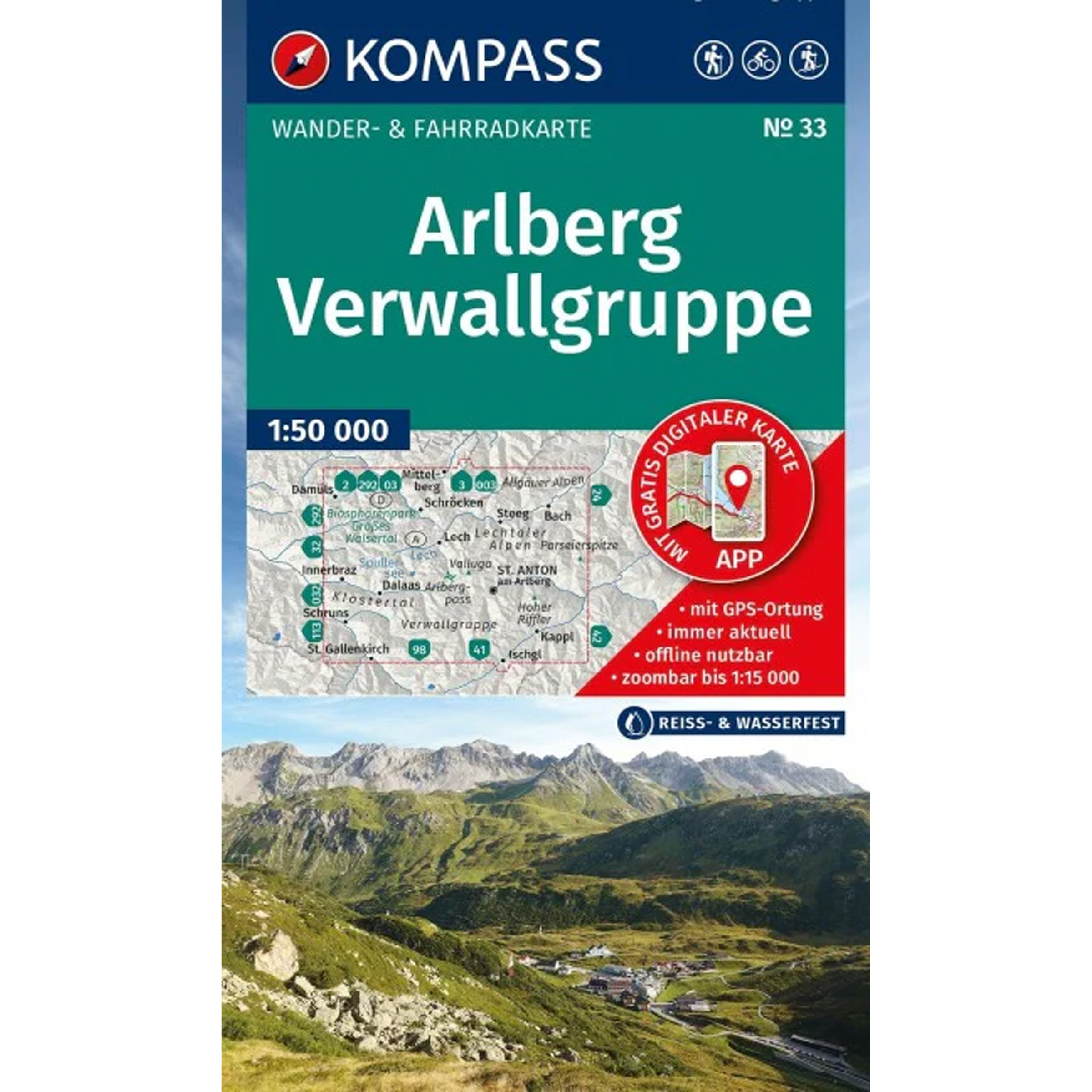 Kompass Verlag WK 33 Arlberg, Verwallgruppe