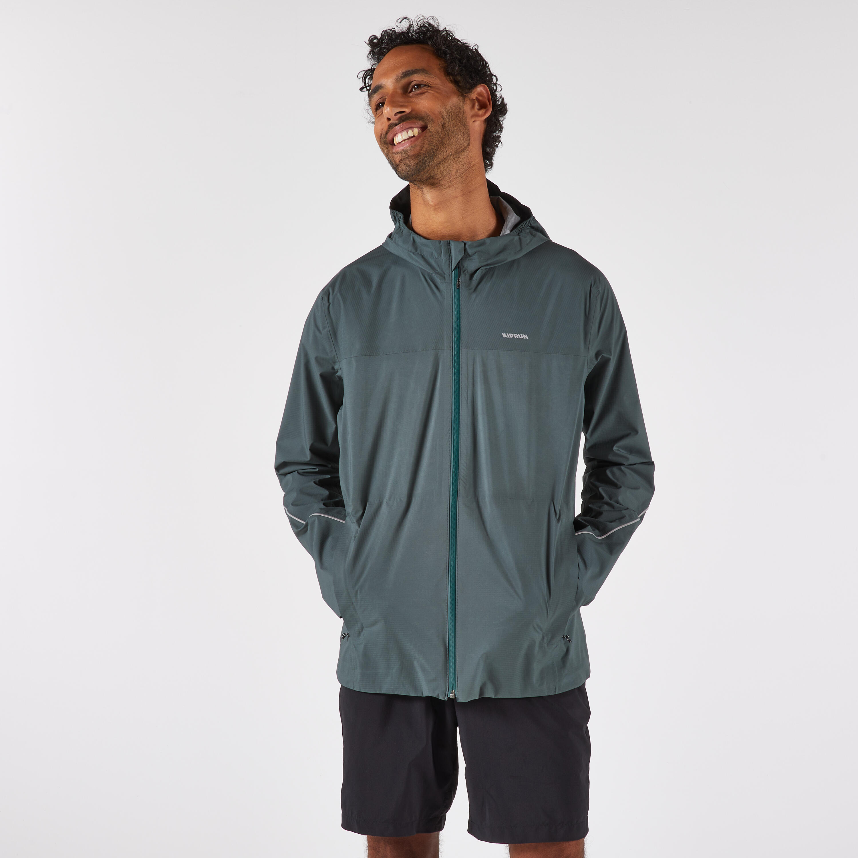 Laufjacke Trailrunning Herren wasserdicht - Run 500 khaki