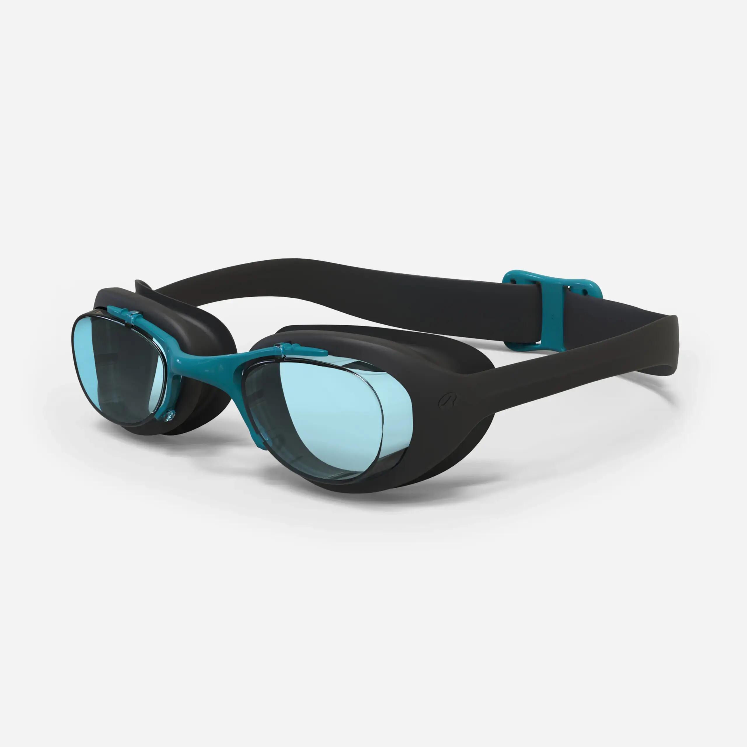Schwimmbrille Einheitsgröße klare Gläser XBase schwarz/blau