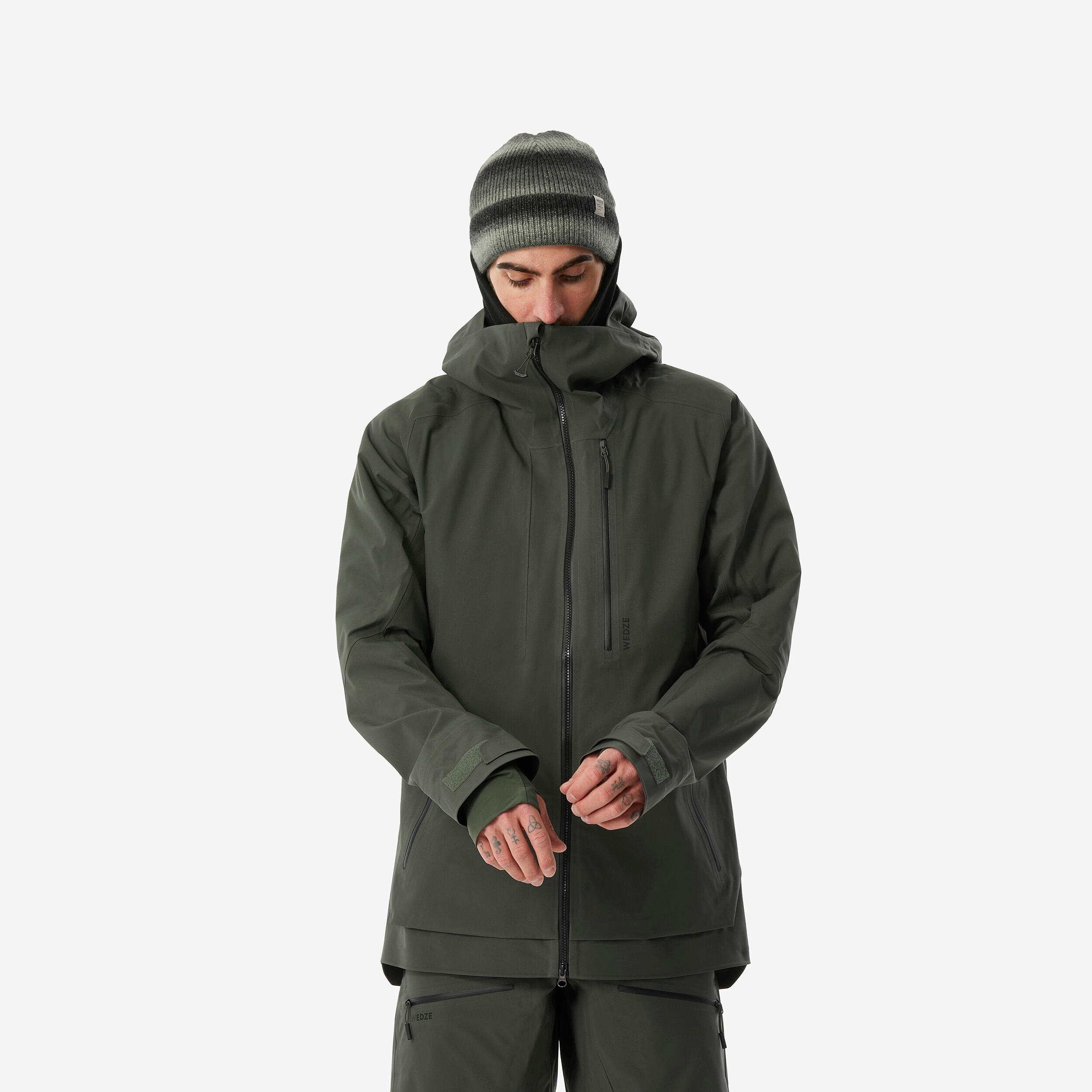 Skijacke Herren warm und atmungsaktiv - FR500 dunkelgrün