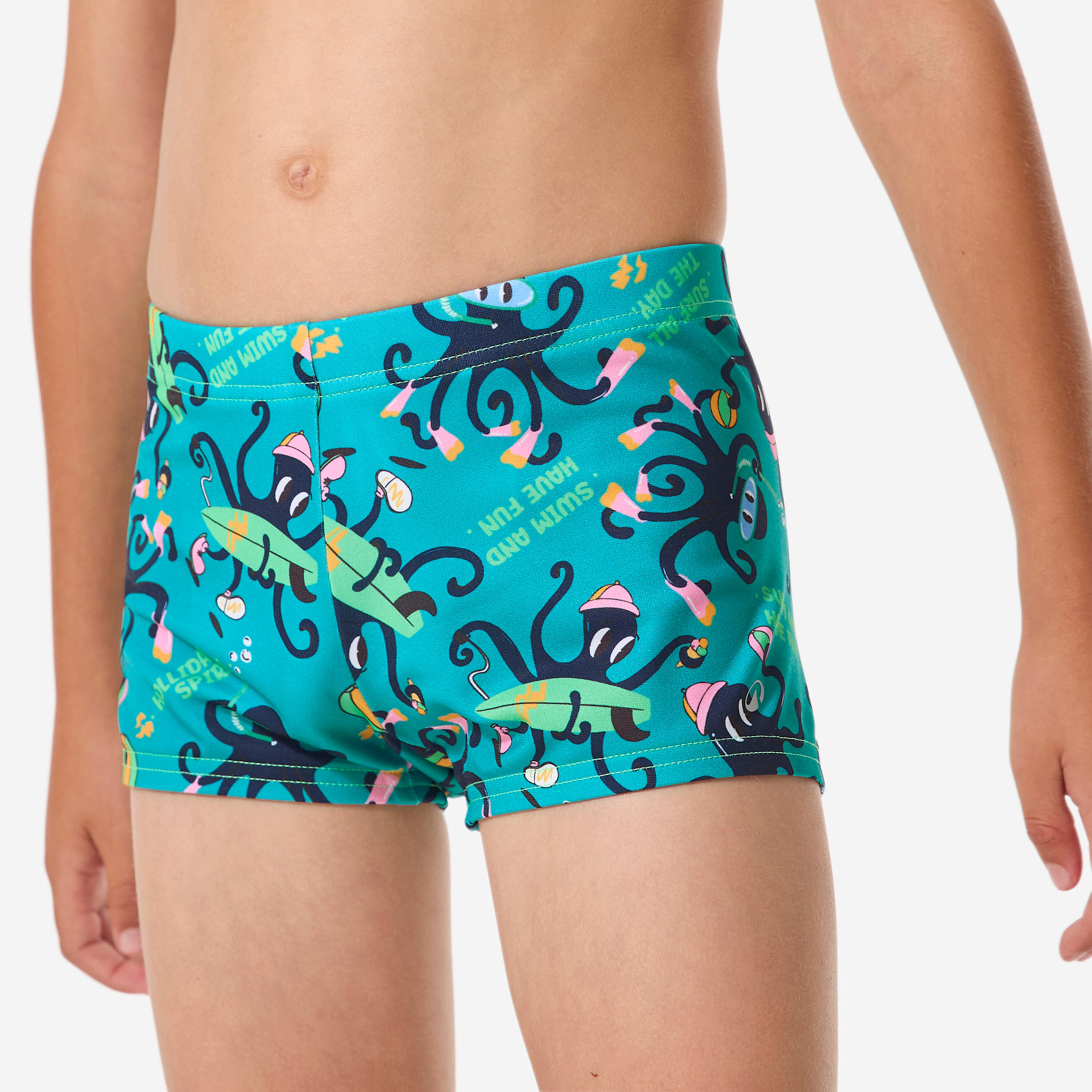 Badehose Boxer Jungen - Fiti Fun türkis