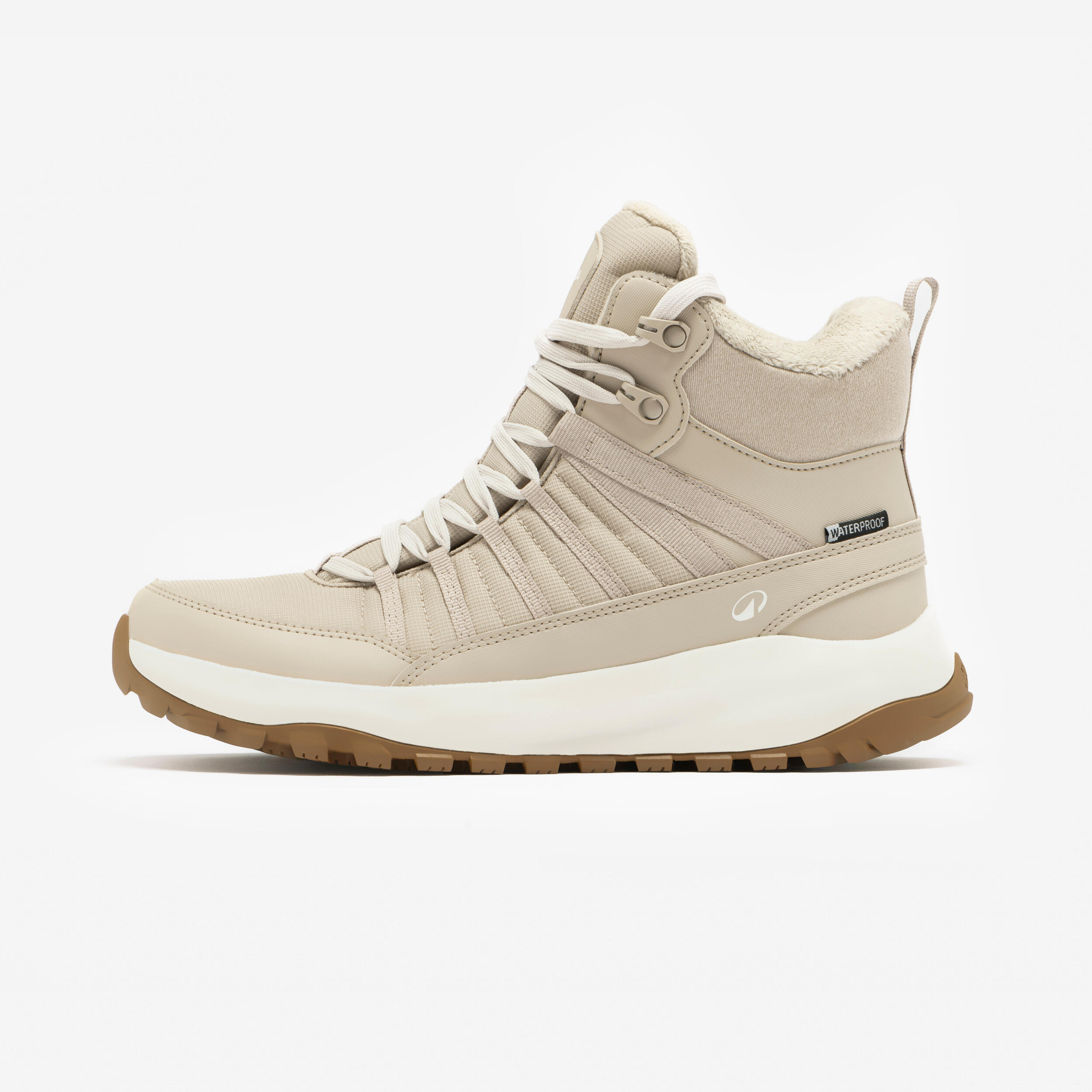 Winterschuhe Damen warm wasserdicht Wandern - NH500 beige