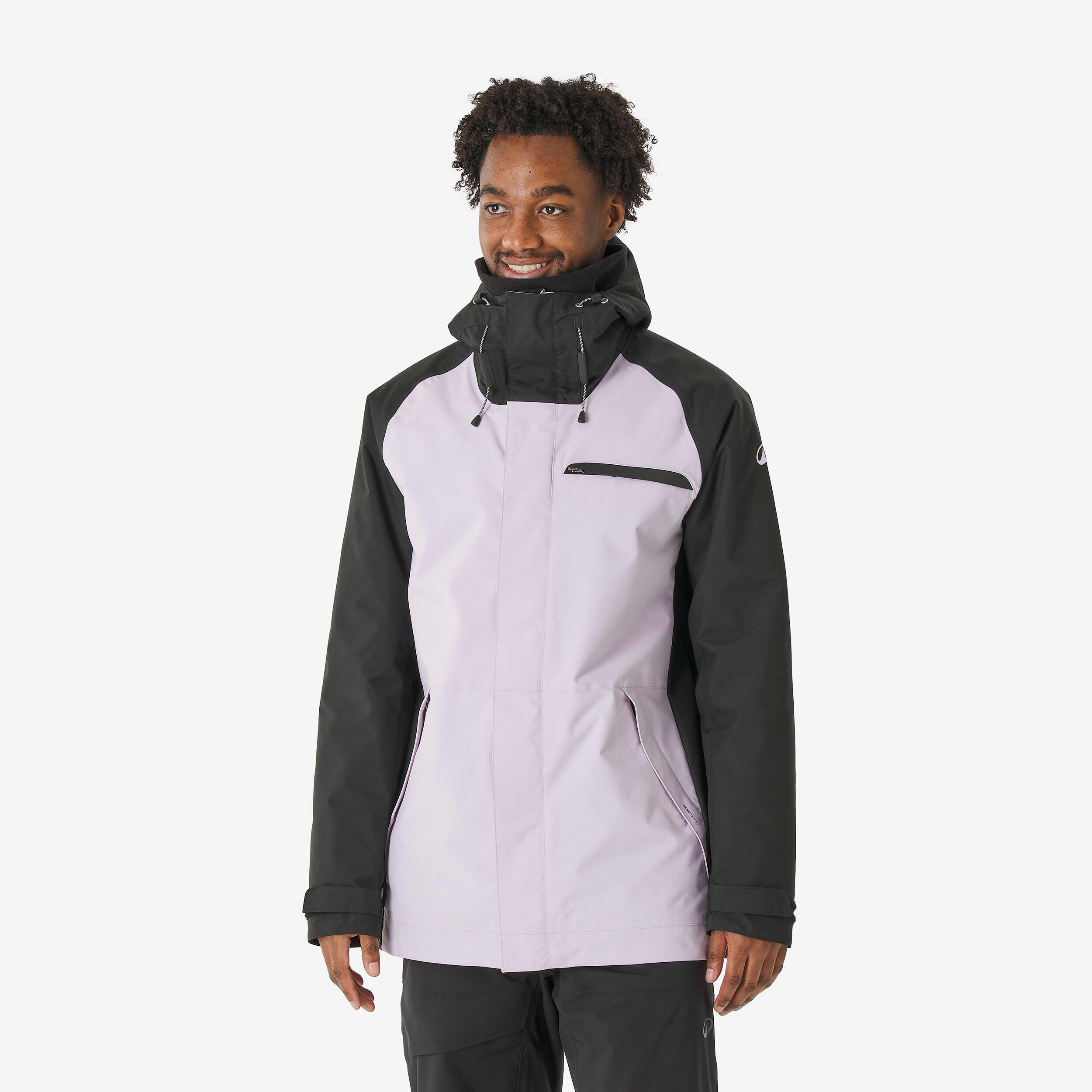 Snowboardjacke Herren strapazierfähig wasserdicht - SNB 100 lila/schwarz