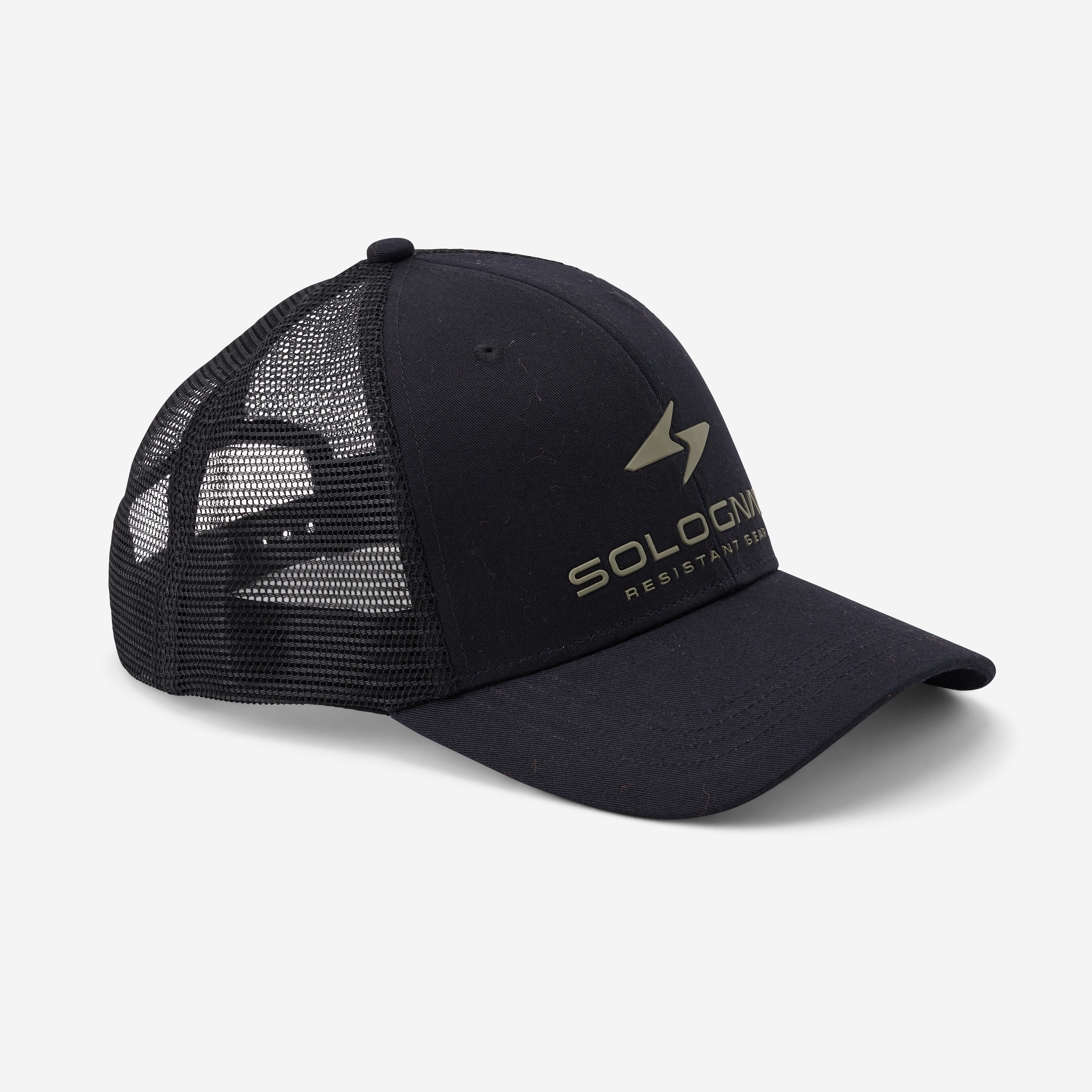 Jagd-Schirmmütze Trucker-Style mit Mesheinsatz schwarz