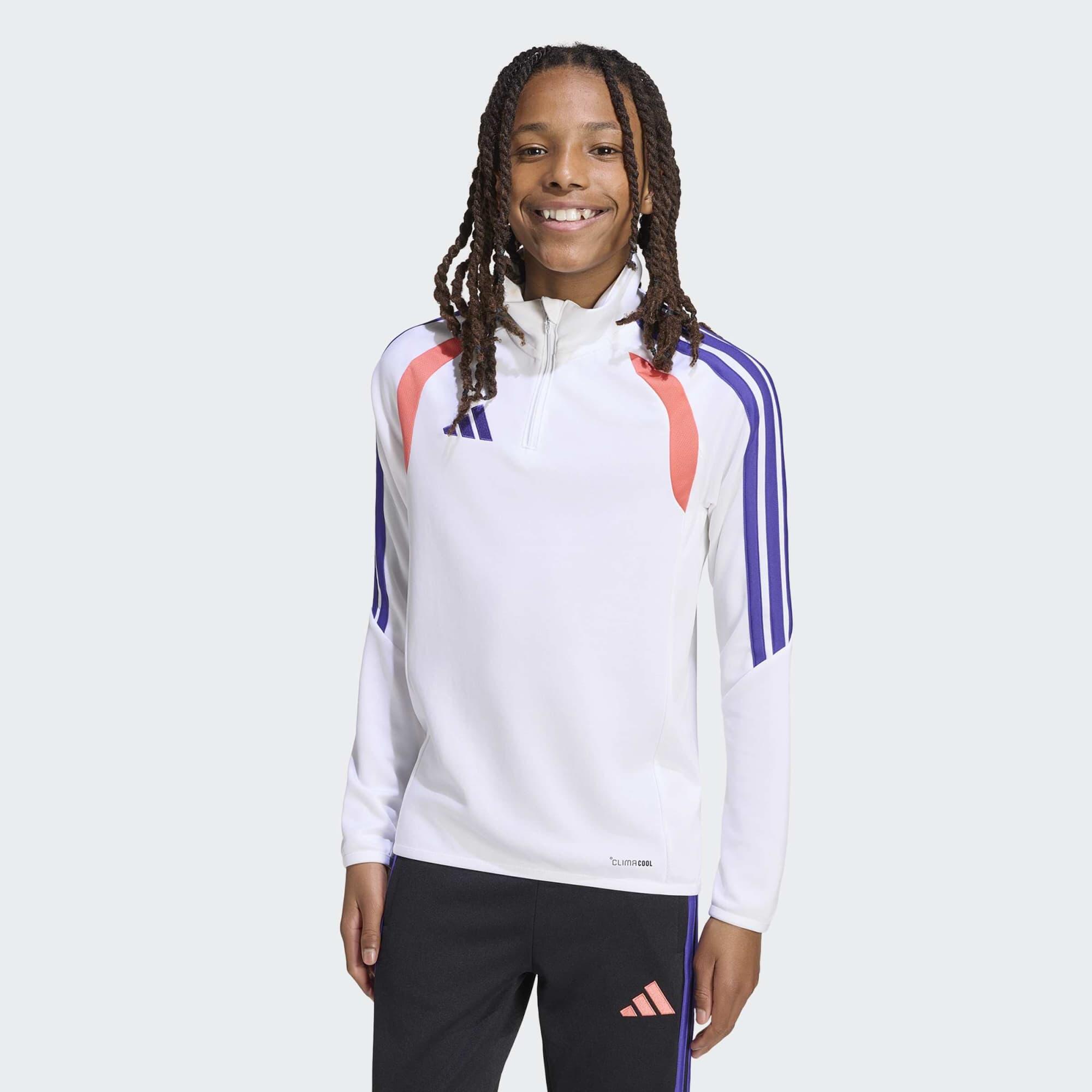 Kinder Fußball Sweatshirt - adidas Tiro 26 F50 weiß/blau
